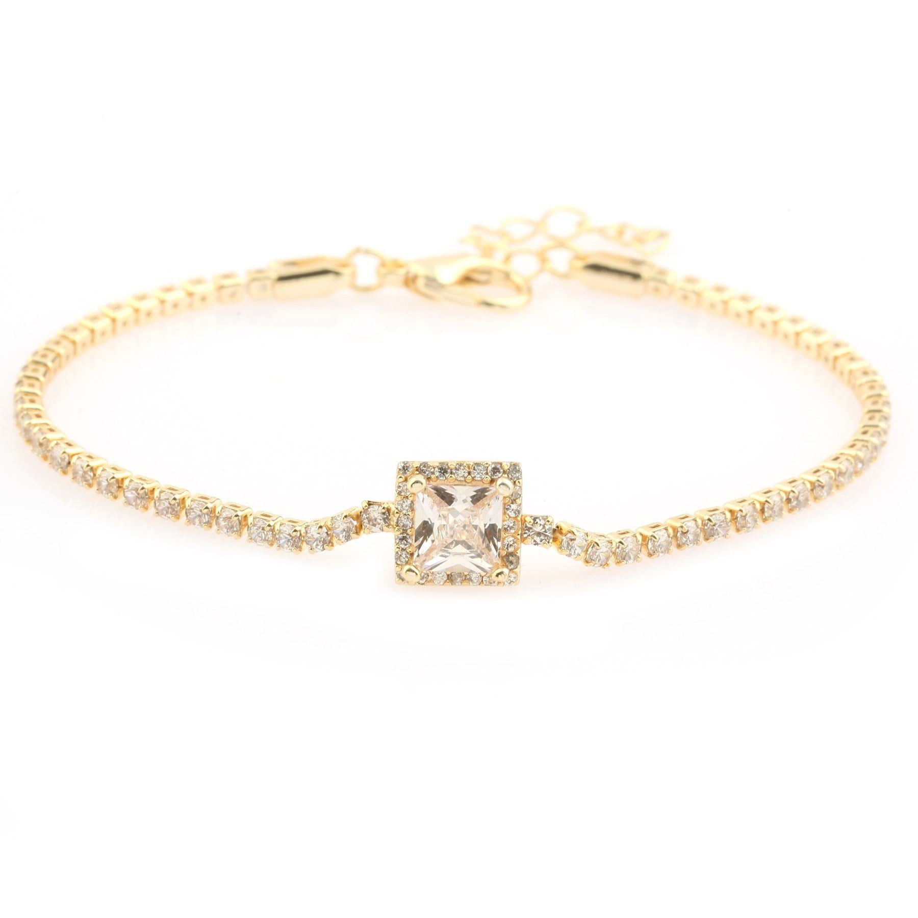 Toptan Altın Renk Zirkon Bileklik - 1299 3 Toptan Altın Renk Zirkon Bileklik - 1299