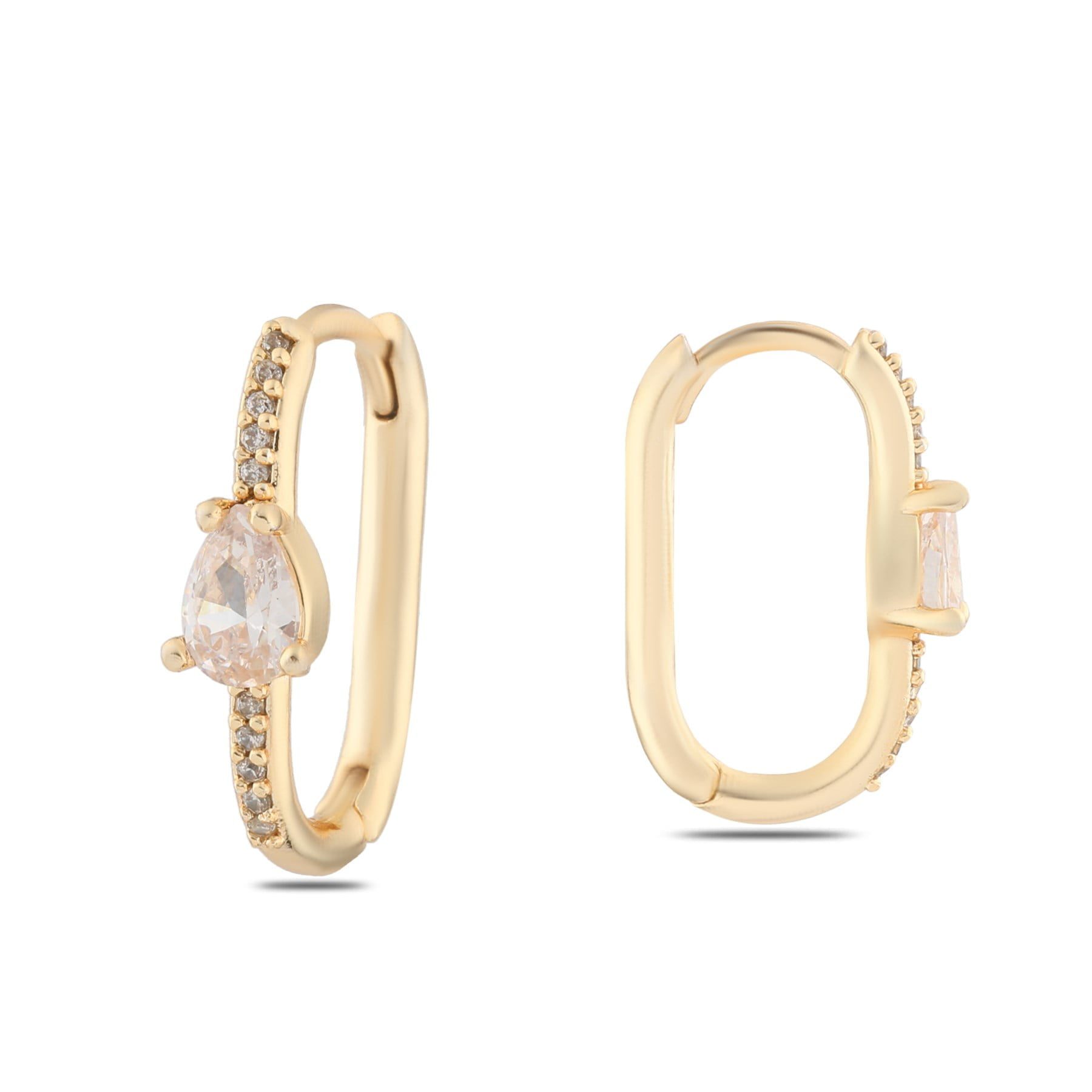 Toptan Altın Renk Zirkon Küpe - 1377 4 Toptan Altın Renk Zirkon Küpe - 1377 - Görsel 2