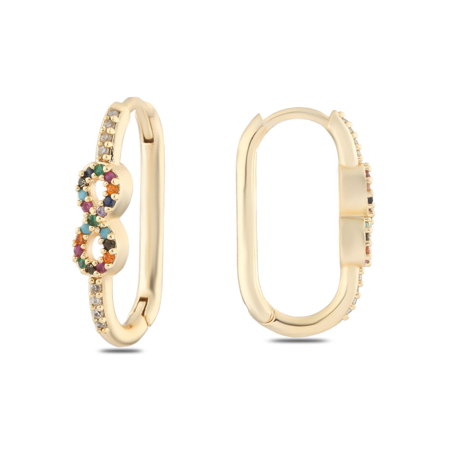 Toptan Altın Renk Zirkon Küpe - 1367 4 Toptan Altın Renk Zirkon Küpe - 1367 - Görsel 2