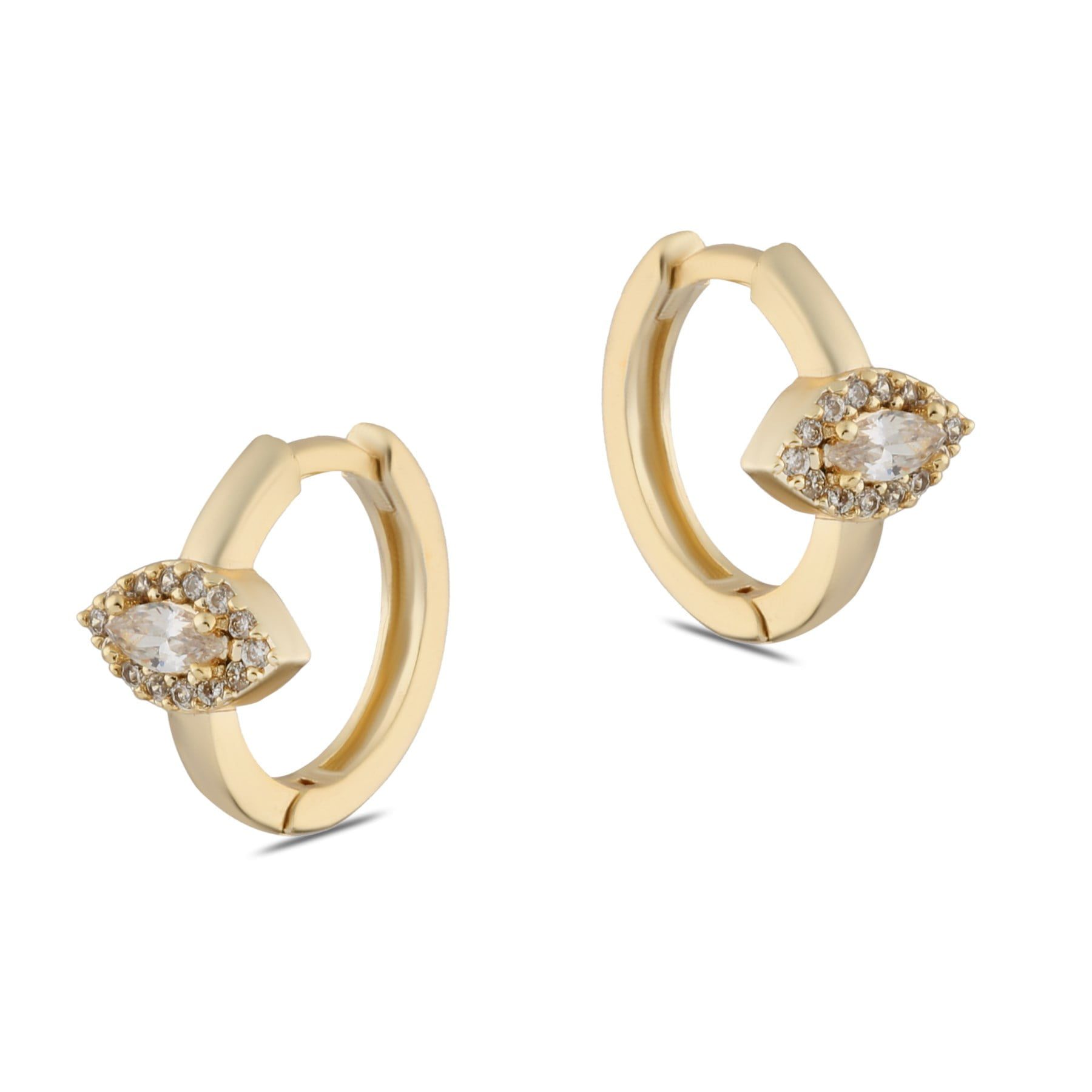 Toptan Altın Renk Zirkon Küpe - 1365 3 Toptan Altın Renk Zirkon Küpe - 1365