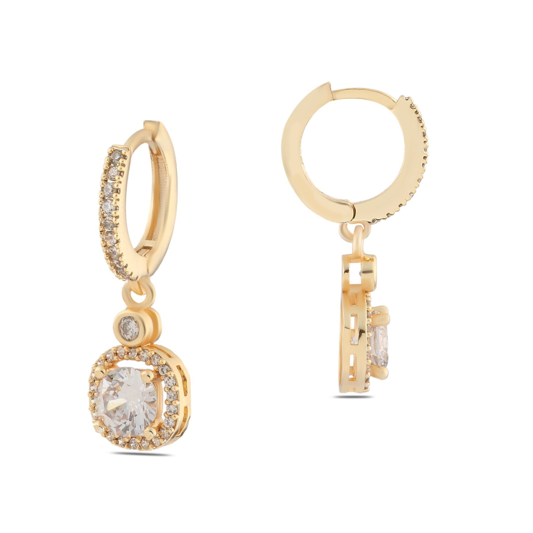 Toptan Altın Renk Menğeç Zirkon Küpe - 1246 4 Toptan Altın Renk Menğeç Zirkon Küpe - 1246 - Görsel 2