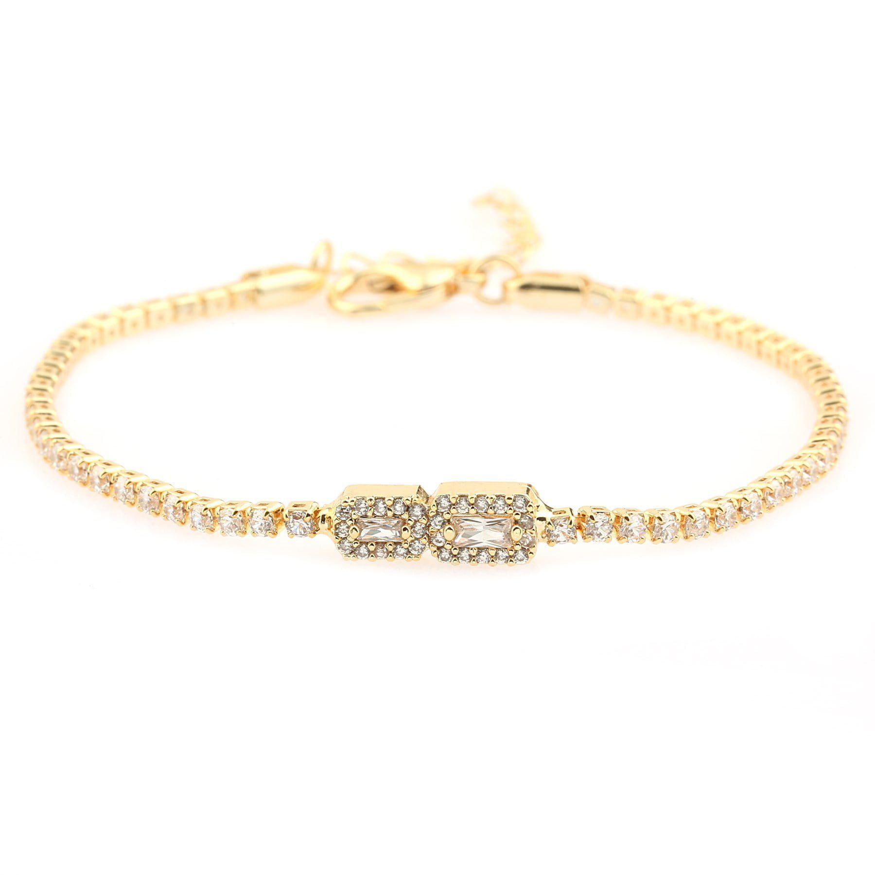 Toptan Altın Renk Zirkon Bileklik - 1276 3 Toptan Altın Renk Zirkon Bileklik - 1276