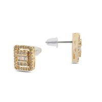 Alternative view of Toptan Altın Renk Zirkon Küpe - 1387