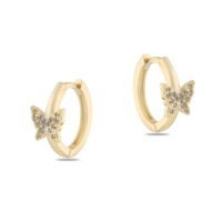 Toptan Altın Renk Zirkon Küpe - 1373