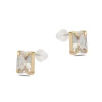 Toptan Altın Renk Zirkon Küpe - 1391