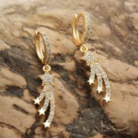 Toptan Altın Renk Mengeç Zirkon Küpe - 1268 7 561ddbfce7e1482fb66204342adda945-toptan taki