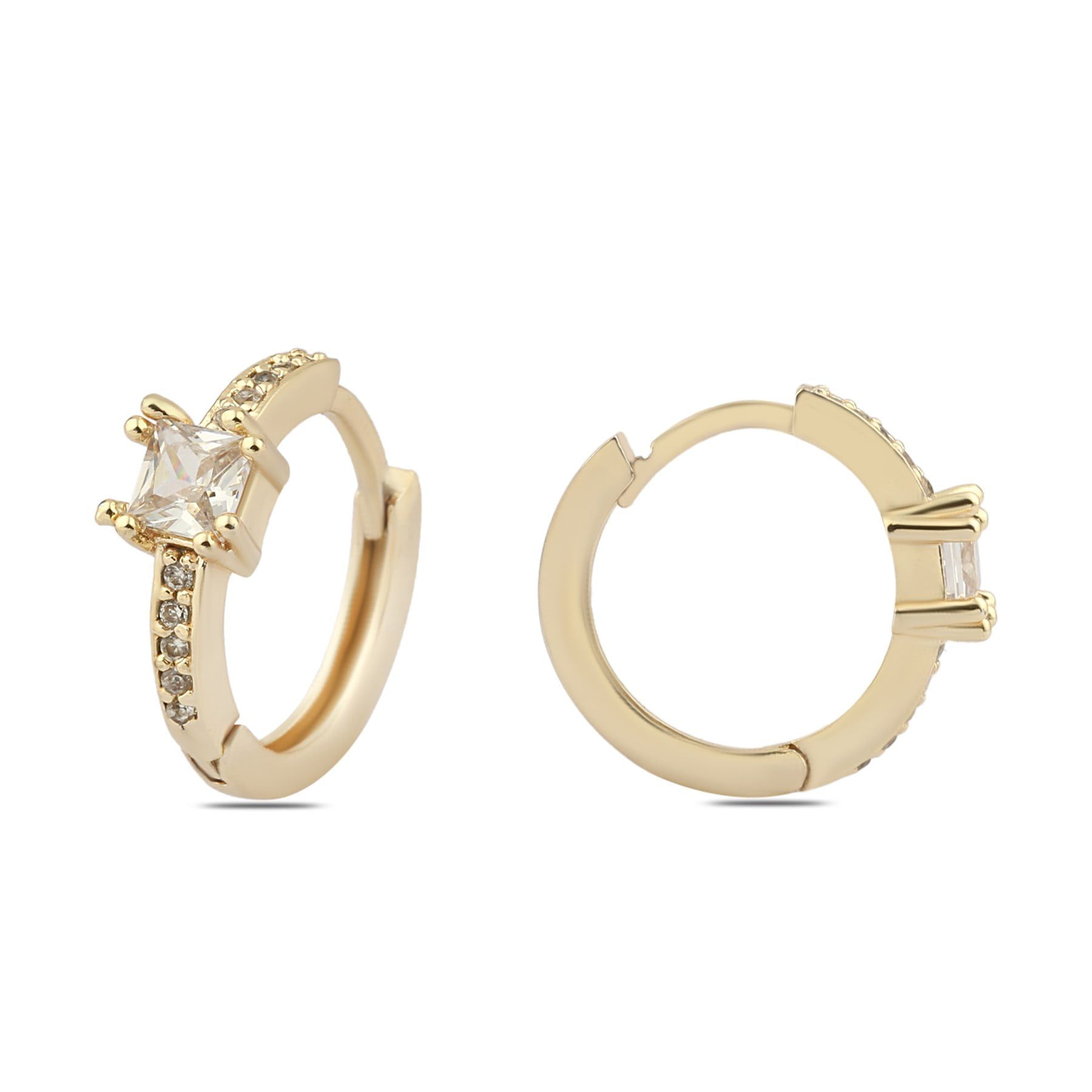 Toptan Altın Renk Mengeç Zirkon Küpe - 1256 4 Toptan Altın Renk Mengeç Zirkon Küpe - 1256 - Görsel 2