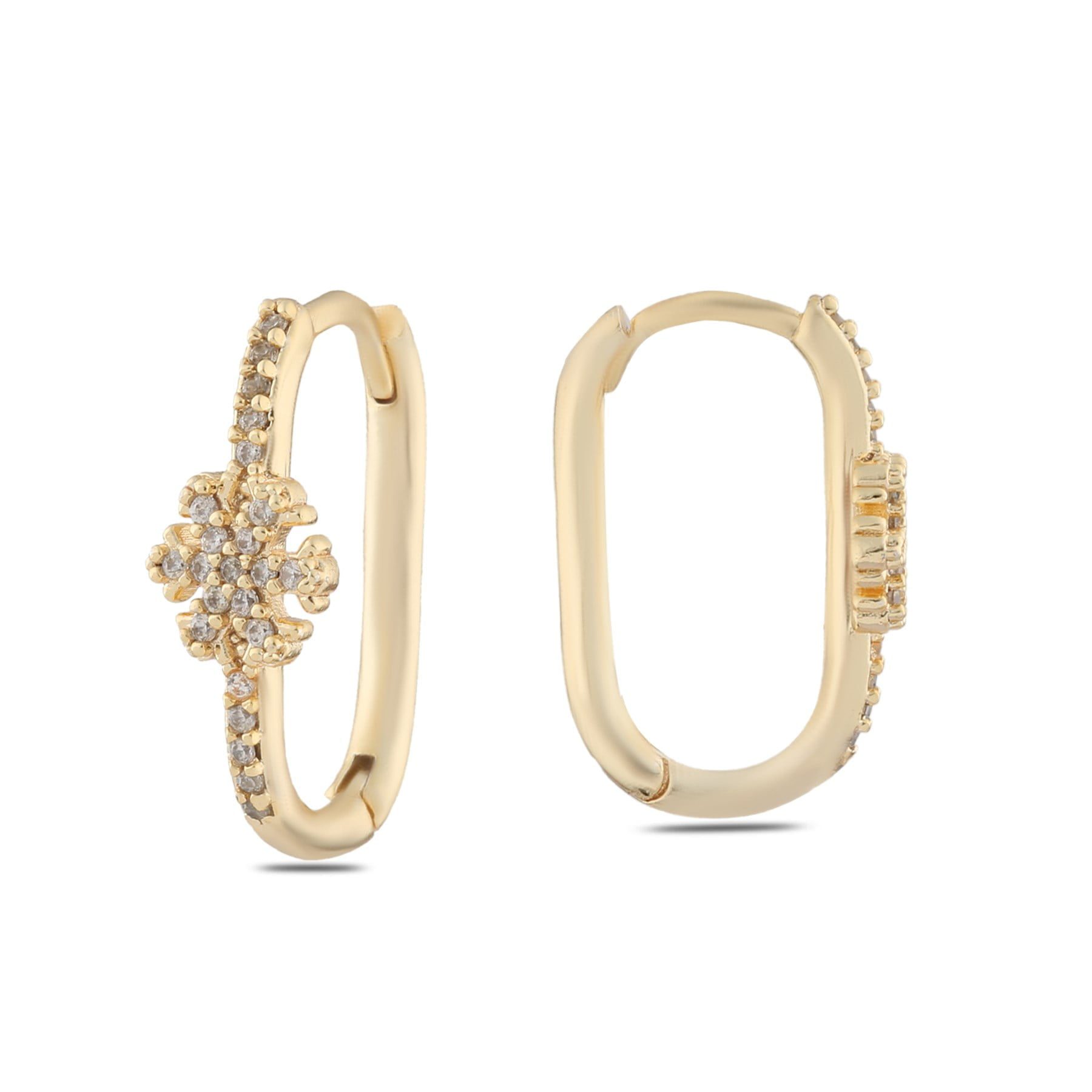 Toptan Altın Renk Zirkon Küpe - 1385 4 Toptan Altın Renk Zirkon Küpe - 1385 - Görsel 2