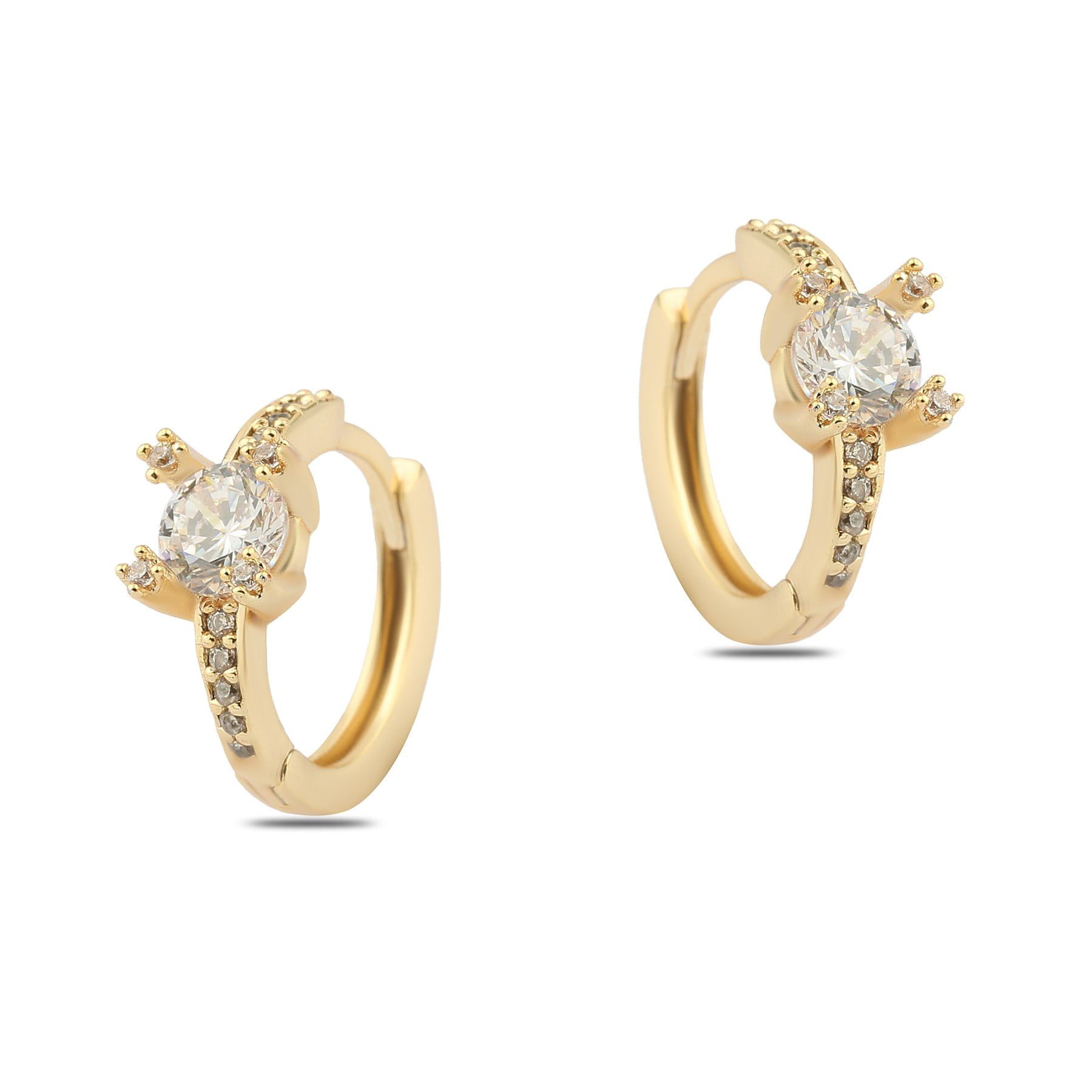 Toptan Altın Renk Zirkon Küpe - 1395 3 Toptan Altın Renk Zirkon Küpe - 1395