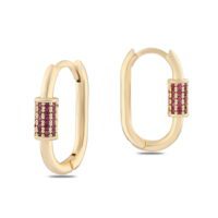 Alternative view of Toptan Altın Renk Zirkon Küpe - 1369