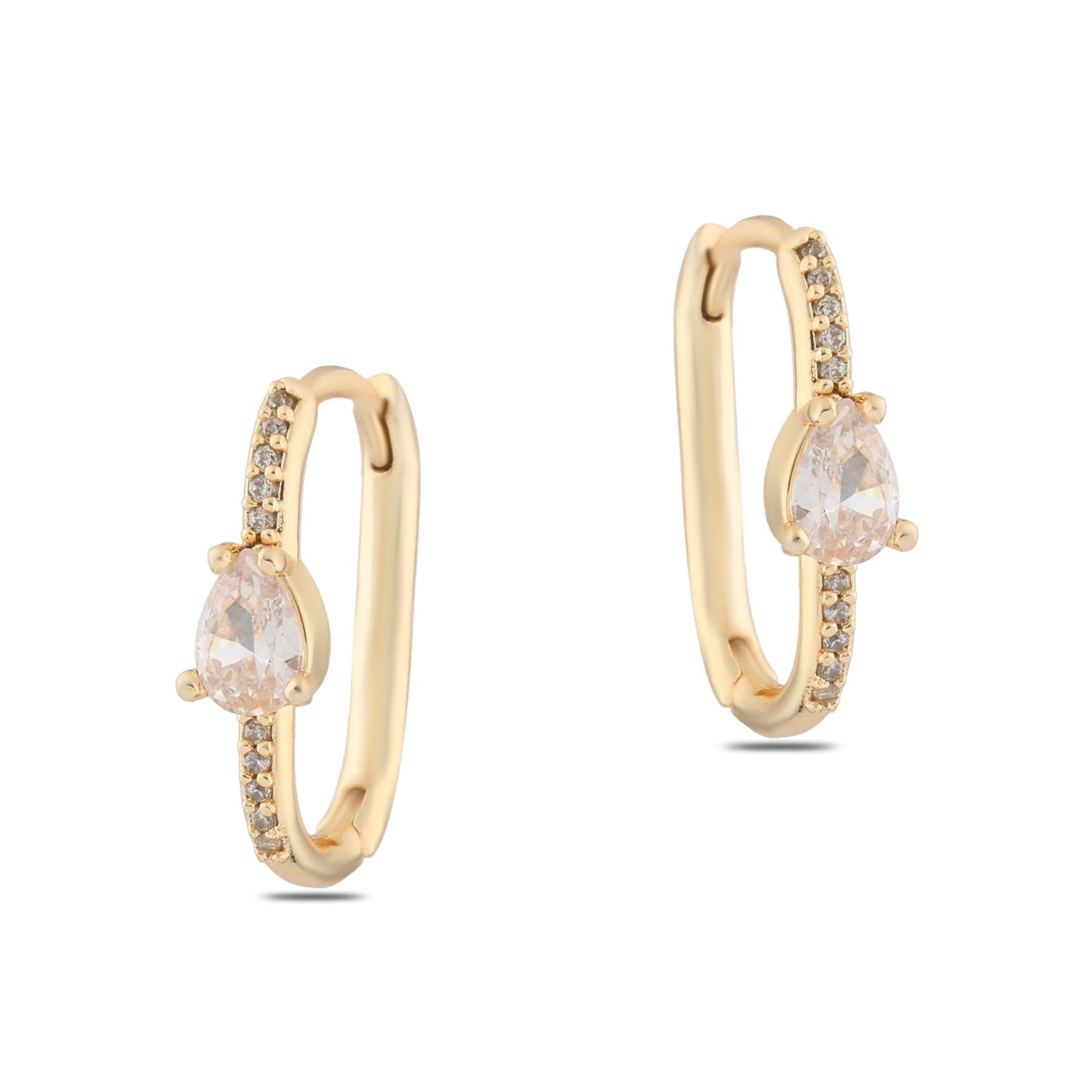 Toptan Altın Renk Zirkon Küpe - 1377 3 Toptan Altın Renk Zirkon Küpe - 1377