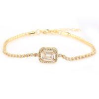 Toptan Altın Renk Zirkon Bileklik - 1279