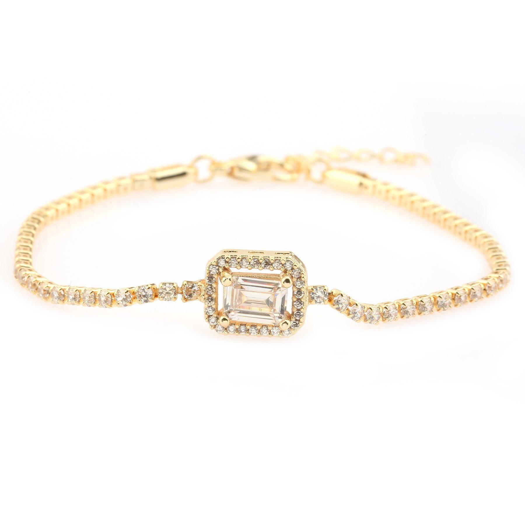 Toptan Altın Renk Zirkon Bileklik - 1279 3 Toptan Altın Renk Zirkon Bileklik - 1279