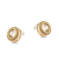 Toptan Altın Renk Zirkon Küpe - 1399