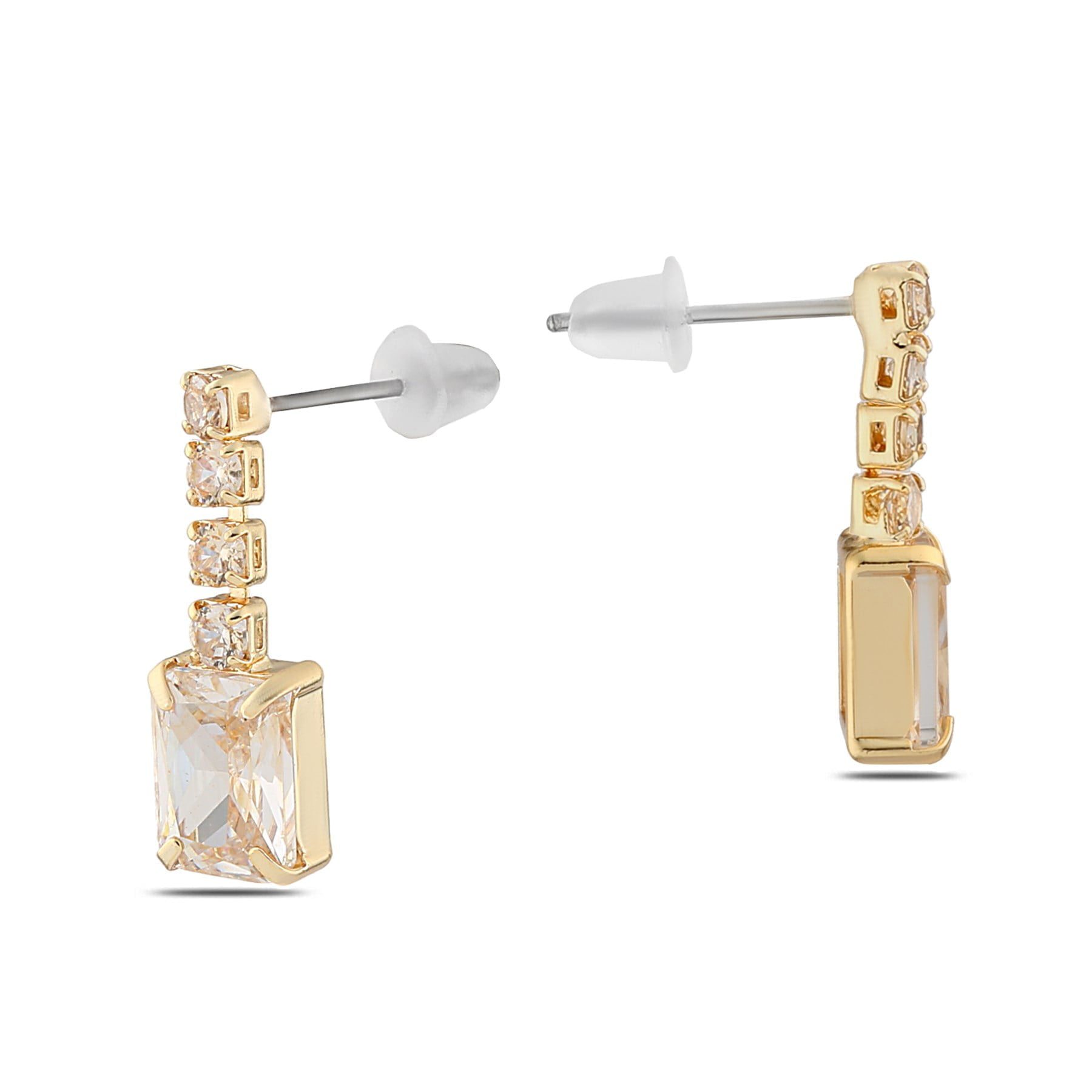 Toptan Altın Renk Şerit Sallantılı Çivili Zirkon Küpe - 1313 4 Toptan Altın Renk Şerit Sallantılı Çivili Zirkon Küpe - 1313 - Görsel 2