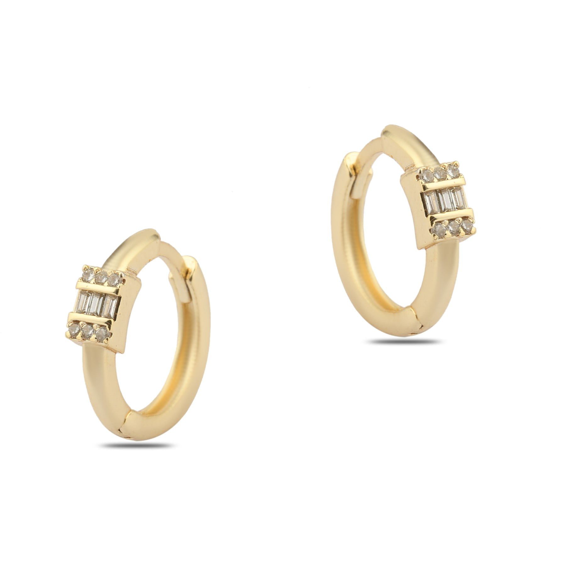 Toptan Altın Renk Zirkon Küpe - 1361 3 Toptan Altın Renk Zirkon Küpe - 1361