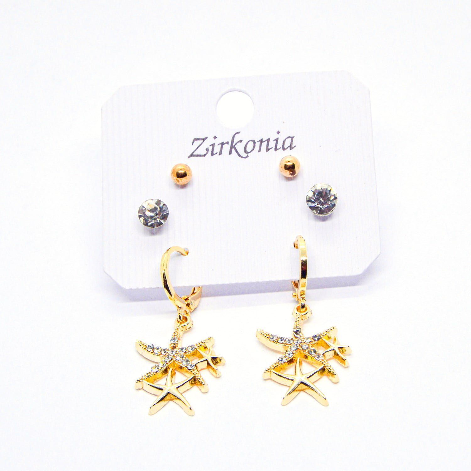 Toptan Altın Renk Büyük 3 Yıldız Zirkon Küpe - 1085 6 Toptan Altın Renk Büyük 3 Yıldız Zirkon Küpe - 1085 - Görsel 4