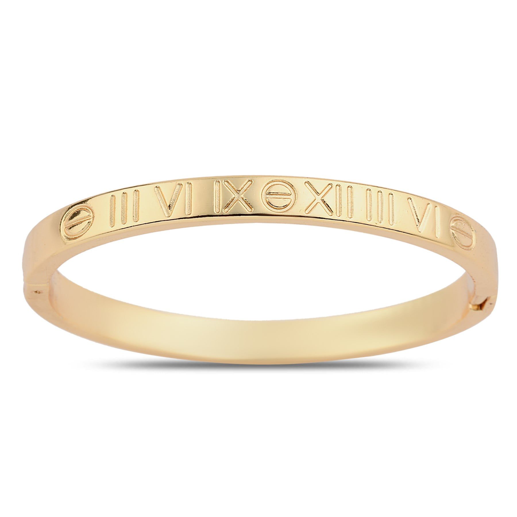 Toptan Roma Rakamlı Cartier Model Kelepçe Altın Renk 4 Toptan Roma Rakamlı Cartier Model Kelepçe Altın Renk - Görsel 2