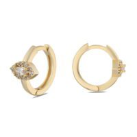 Alternative view of Toptan Altın Renk Zirkon Küpe - 1365