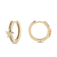 Alternative view of Toptan Altın Renk Zirkon Küpe - 1389