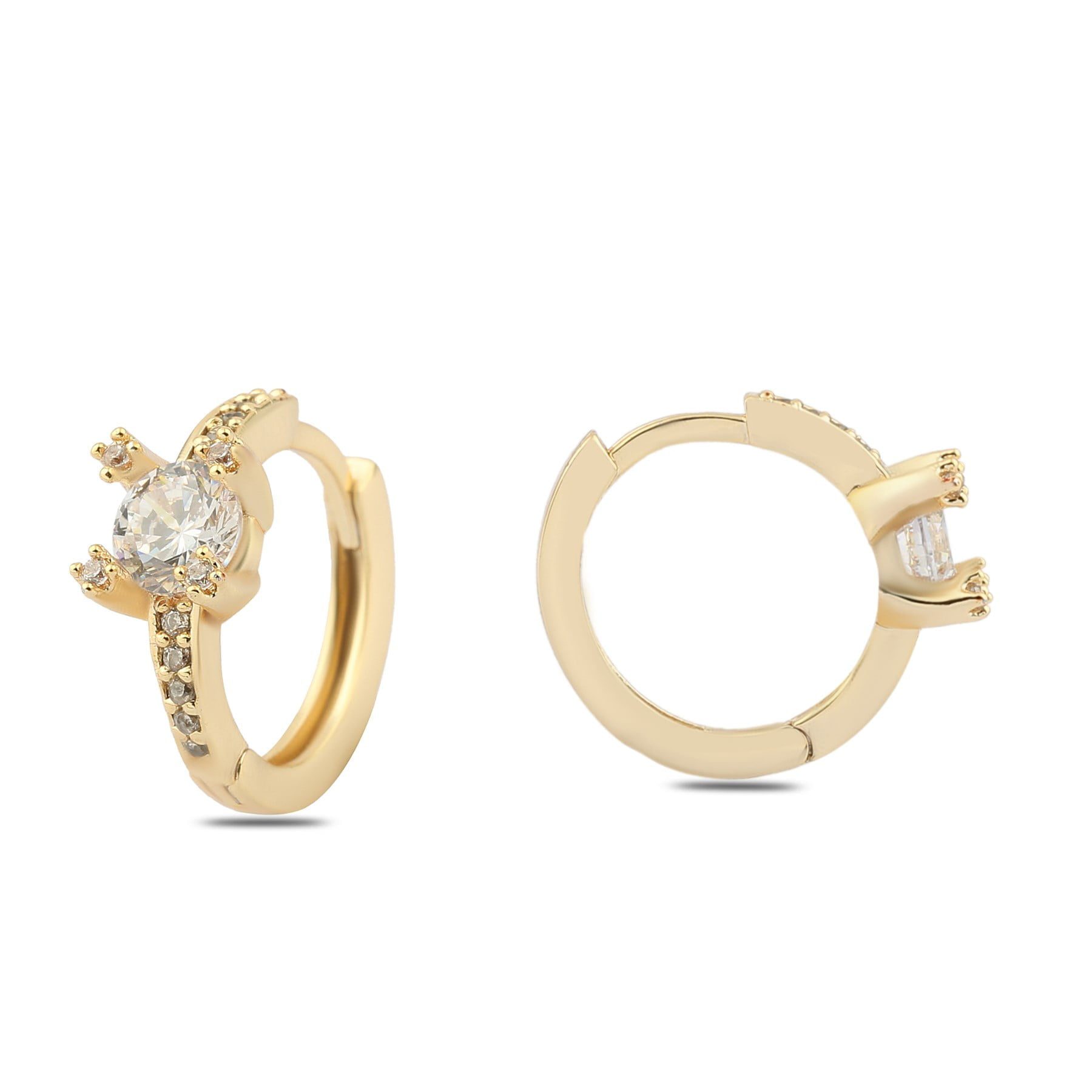 Toptan Altın Renk Zirkon Küpe - 1395 4 Toptan Altın Renk Zirkon Küpe - 1395 - Görsel 2