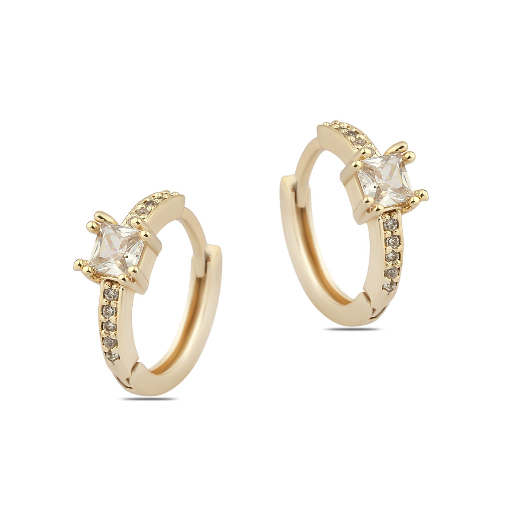 Toptan Altın Renk Mengeç Zirkon Küpe - 1256 3 Toptan Altın Renk Mengeç Zirkon Küpe - 1256