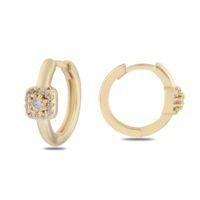 Alternative view of Toptan Altın Renk Zirkon Küpe - 1375