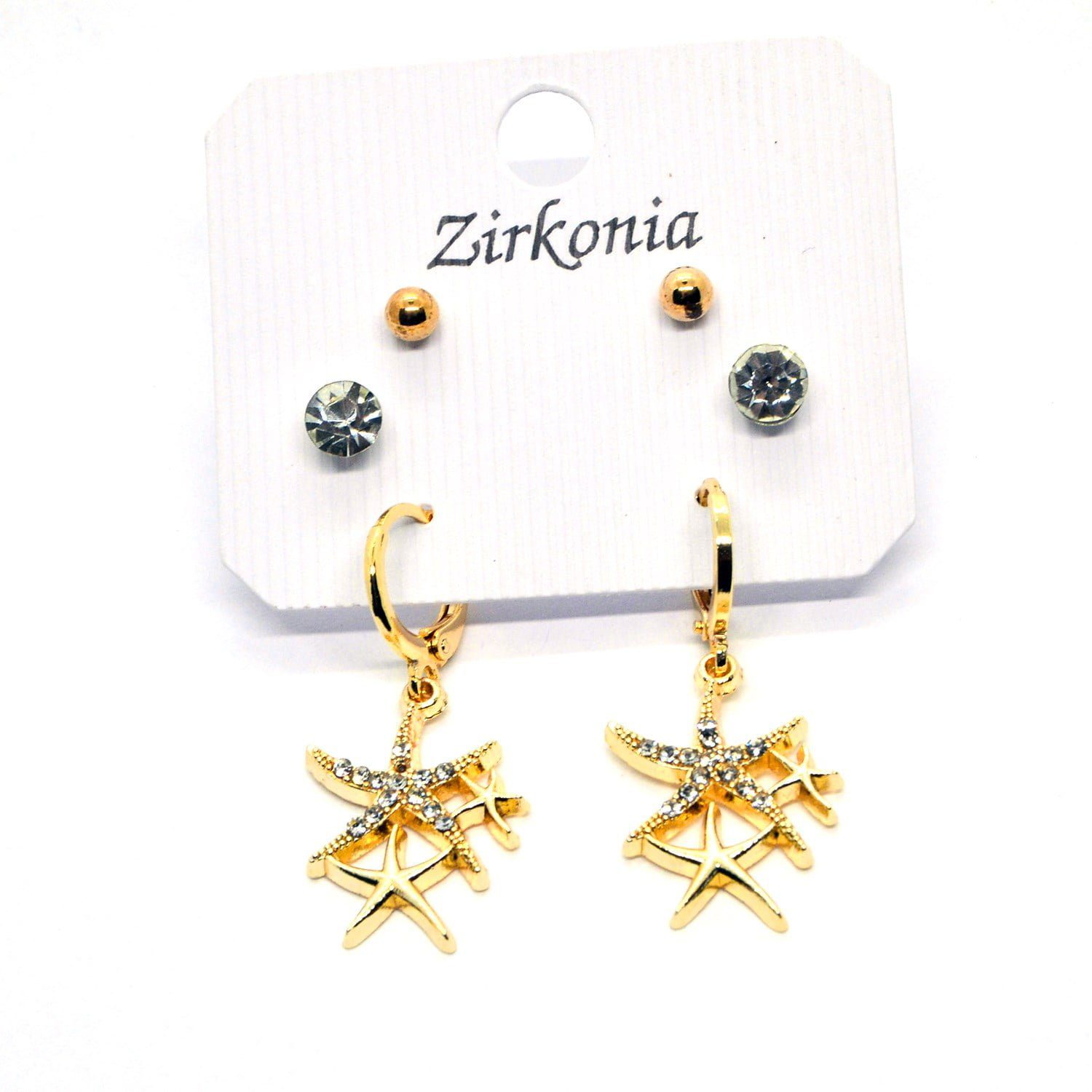 Toptan Altın Renk Büyük 3 Yıldız Zirkon Küpe - 1085 5 Toptan Altın Renk Büyük 3 Yıldız Zirkon Küpe - 1085 - Görsel 3