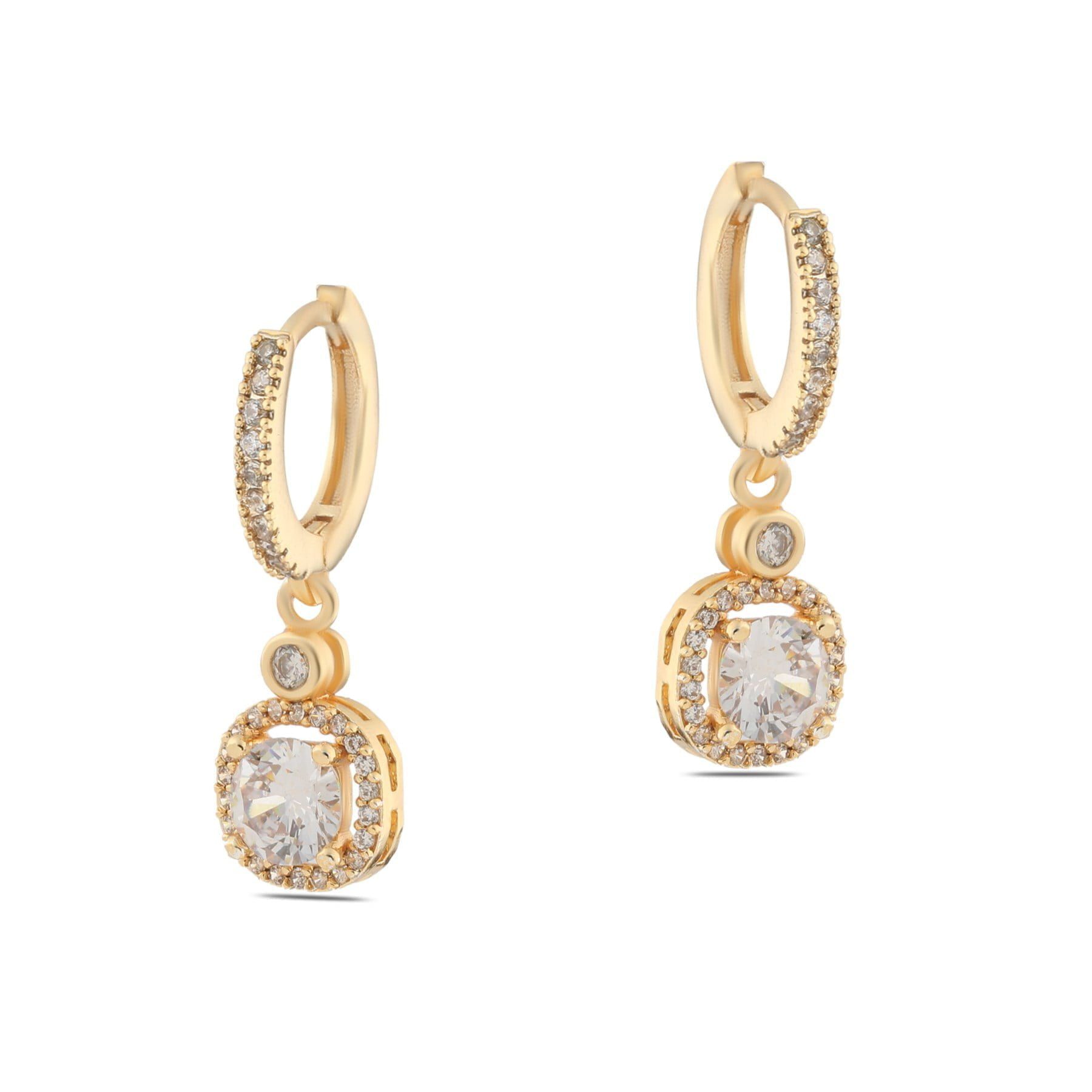 Toptan Altın Renk Menğeç Zirkon Küpe - 1246 3 Toptan Altın Renk Menğeç Zirkon Küpe - 1246