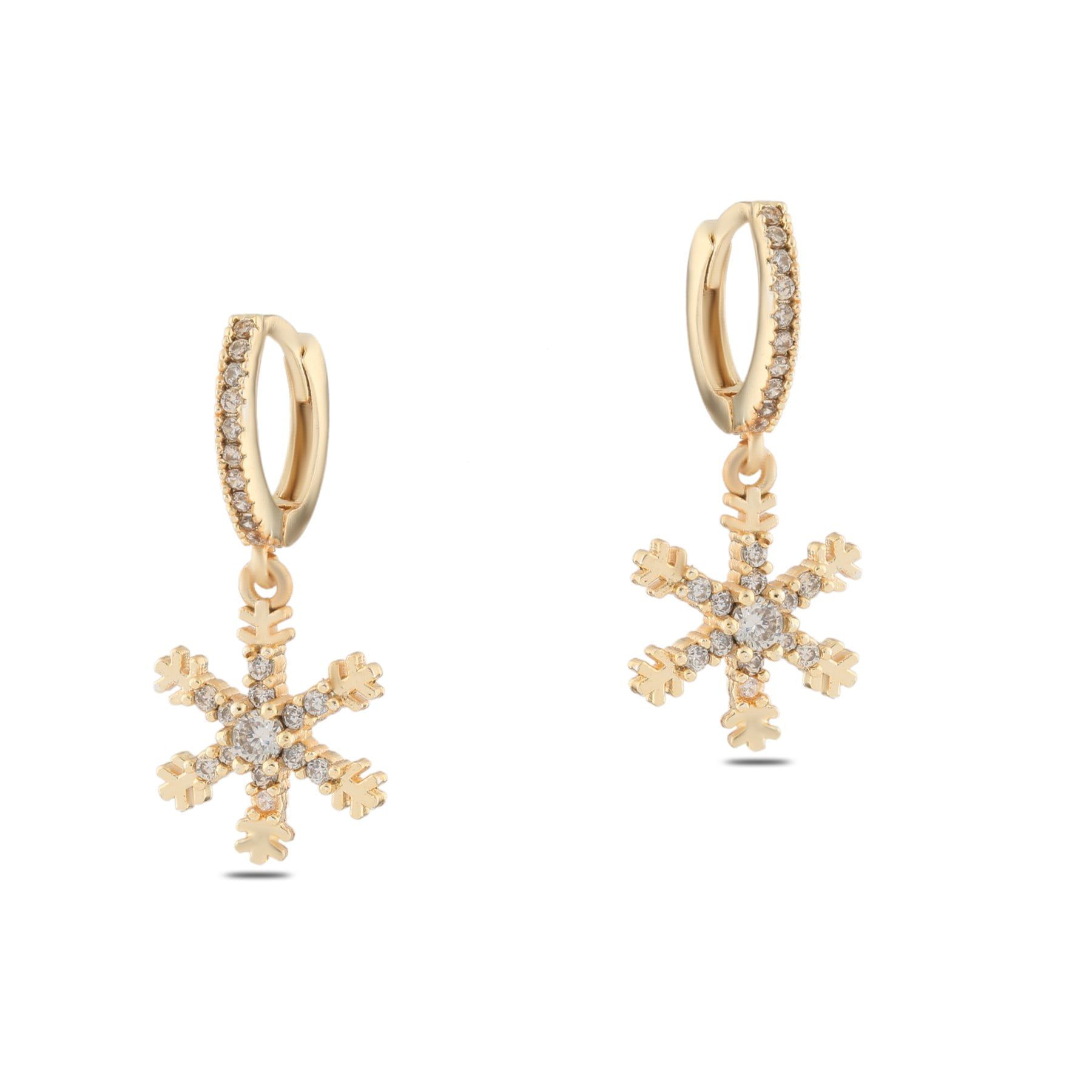 Toptan Altın Renk Mengeç Sallantılı Zirkon Küpe - 1345 3 Toptan Altın Renk Mengeç Sallantılı Zirkon Küpe - 1345