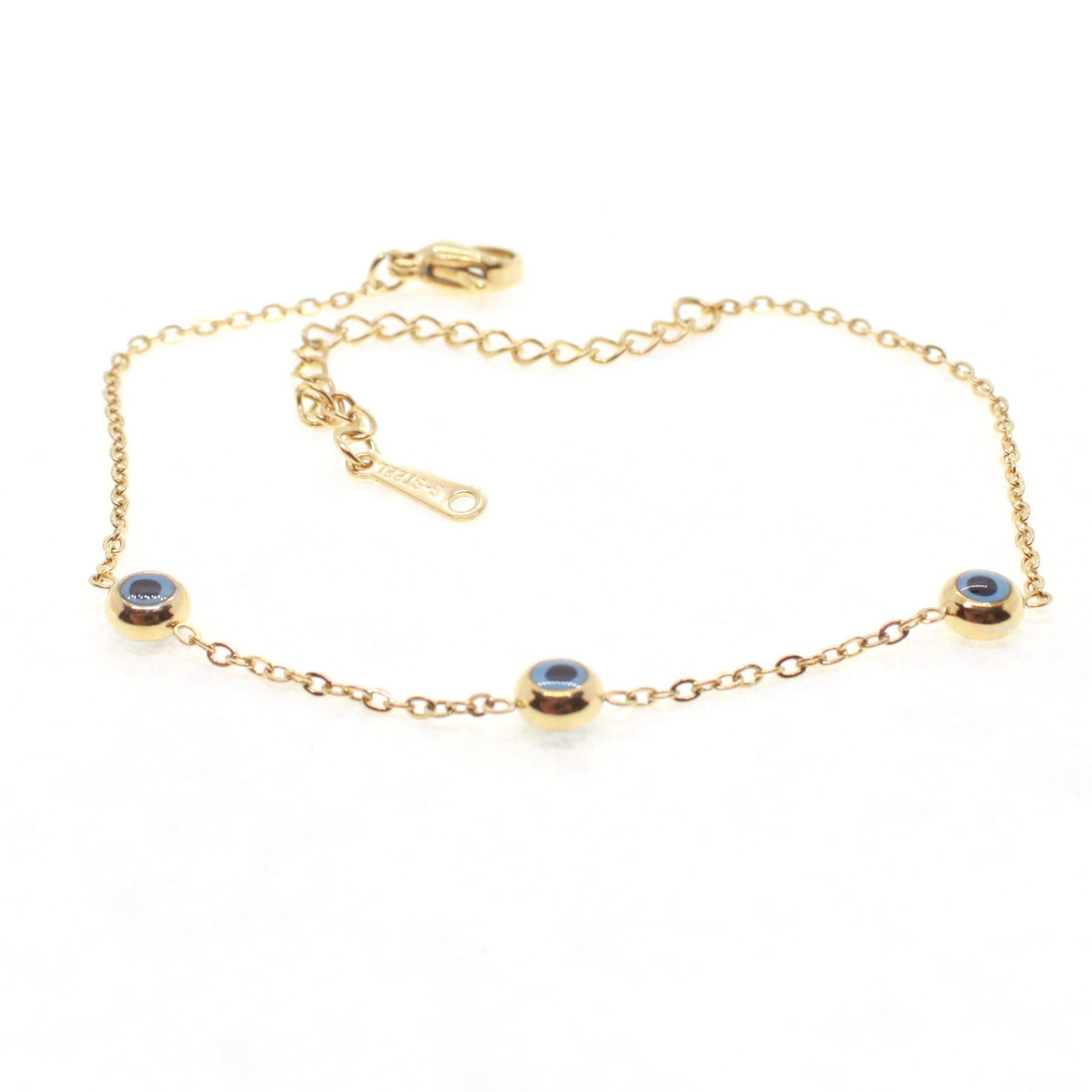 Toptan Altın Renk Üç Gözlü Sf Zincir Çelik Bileklik - 1635 4 Toptan Altın Renk Üç Gözlü Sf Zincir Çelik Bileklik - 1635 - Görsel 2