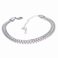 Toptan Gümüş Renk Çift Sıra Cadena Unisex Model Çelik Bileklik - 1650 7 0683b34101f94cf3b007b90d51eca29d-toptan taki