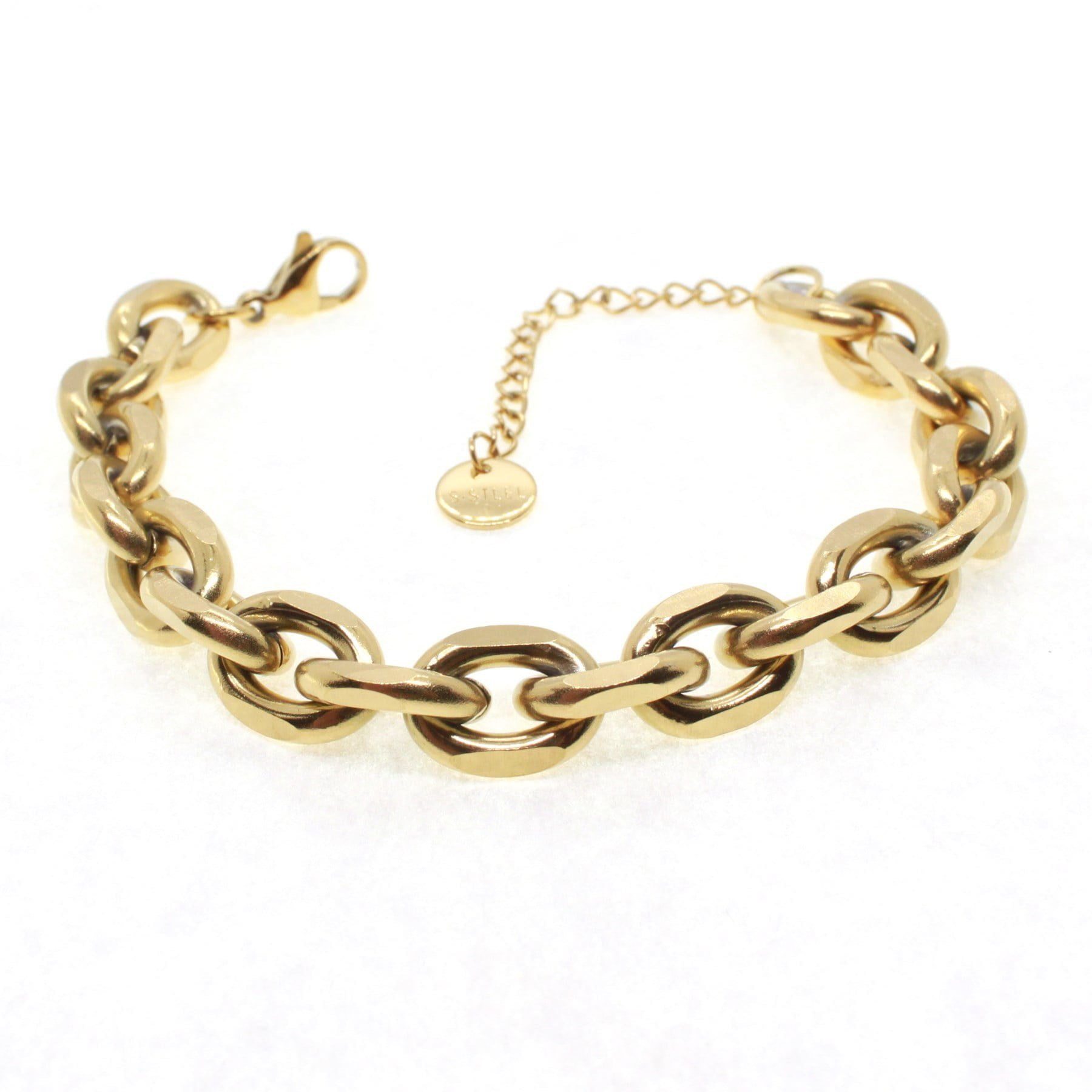 Toptan Altın Renk Somon Model Unisex Çelik Bileklik - 1640 4 Toptan Altın Renk Somon Model Unisex Çelik Bileklik - 1640 - Görsel 2