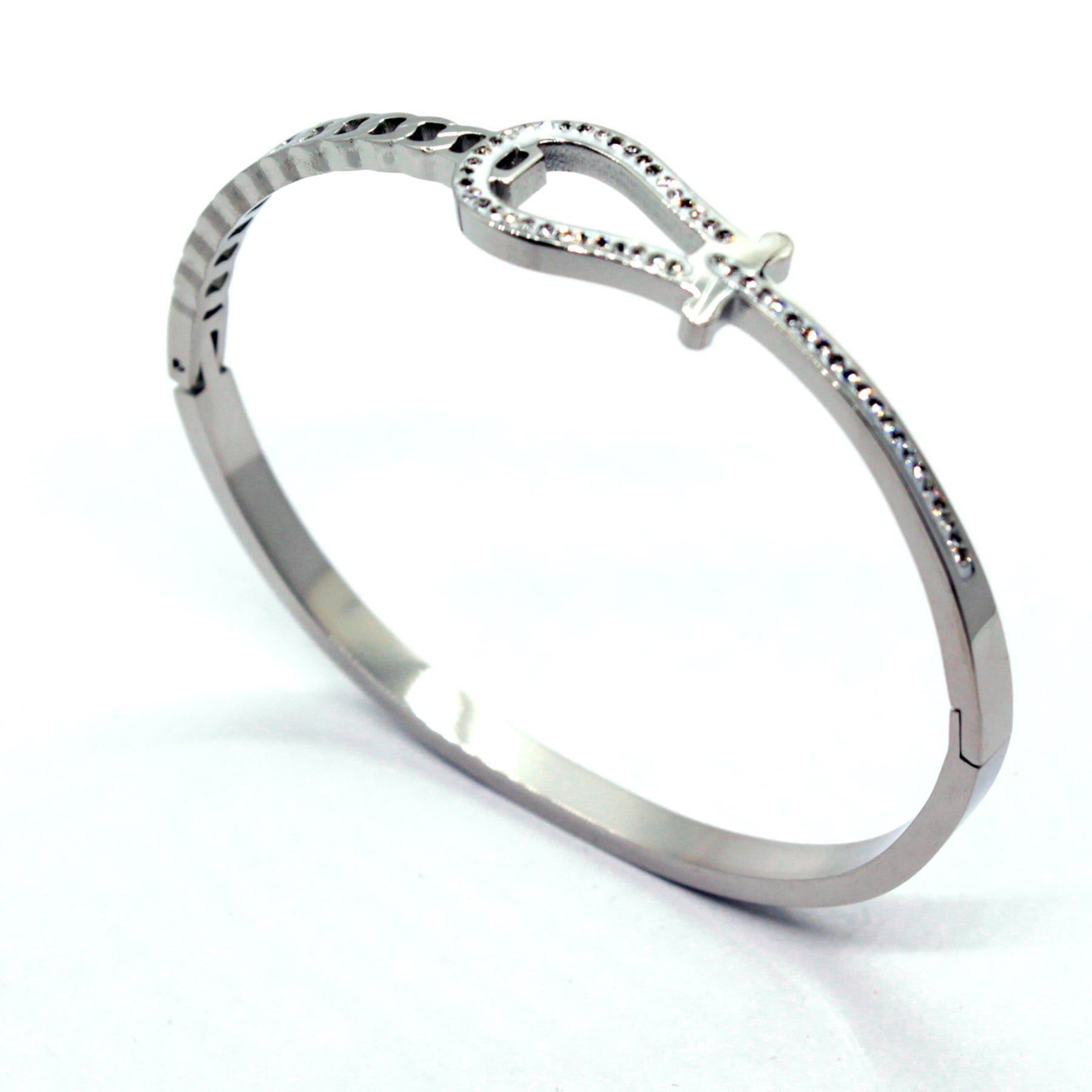 Toptan Gümüş Renk Çelik Kemer Kelepçe Bileklik - 1464 3 Toptan Gümüş Renk Çelik Kemer Kelepçe Bileklik - 1464