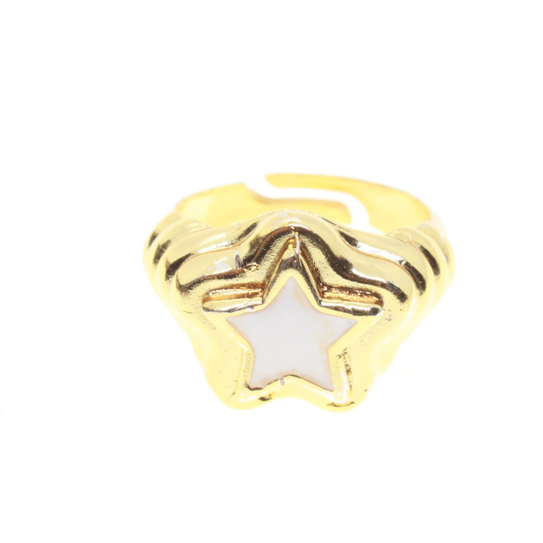 Toptan Altın Renk Beyaz Mineli Yıldız Yüzük Ayarlabilir Her Parmağa Olur - 1488 3 Toptan Altın Renk Beyaz Mineli Yıldız Yüzük Ayarlabilir Her Parmağa Olur - 1488