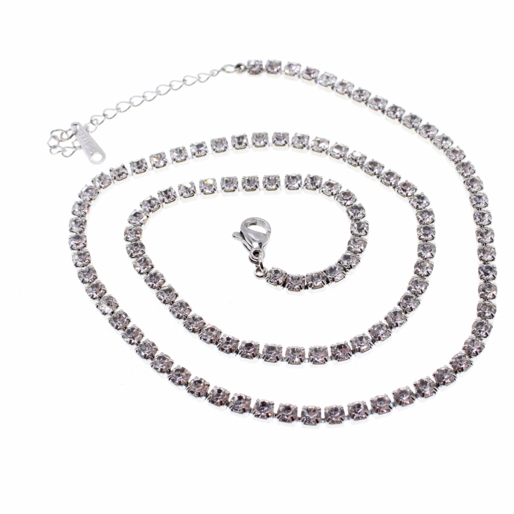 Toptan Gümüş Renk Su Yolu Şerit Model Çelik Kolye - 1678 3 Toptan Gümüş Renk Su Yolu Şerit Model Çelik Kolye - 1678