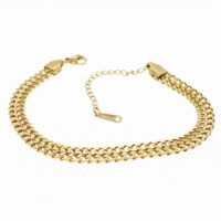 Toptan Altın Renk Çift Sıra Cadena Unisex Model Çelik Bileklik - 1651 5 3e8c03426c6e41ac923bcb1c7540be9c-toptan taki