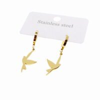 Toptan Altın Renk Kuş Sallantılı Çelik Küpe - 1599 5 4116b0343a064aa78f5f6f1035897902-toptan taki