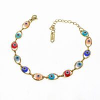 Toptan Altın Renk Renkli Göz Nazar Çelik Bileklik - 1550 5 43eb07ebb4cc40d0a2c324630dcd2c78-toptan taki