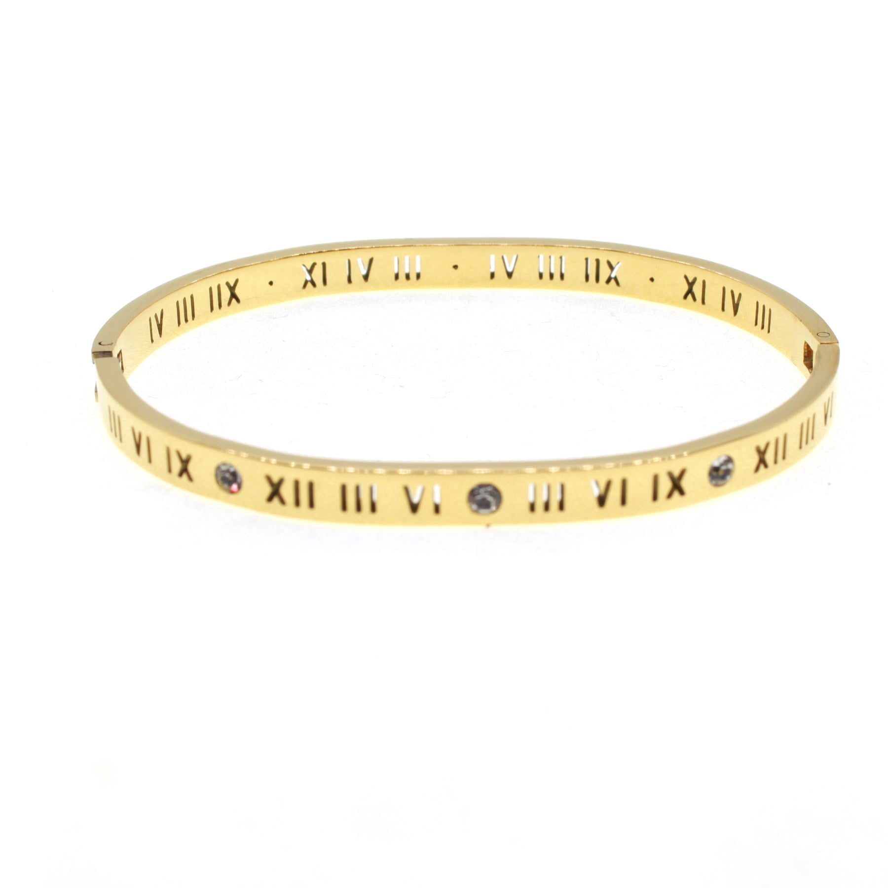 Toptan Altın Renk Taşlı Roma Model Çelik Kelepçe Bileklik - 1543 3 Toptan Altın Renk Taşlı Roma Model Çelik Kelepçe Bileklik - 1543