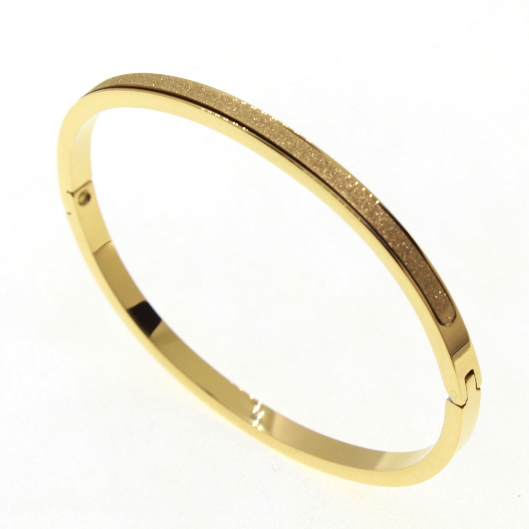 Toptan Altın Renk Taşlanmış Düz Unisex Çelik Kelepçe Bileklik - 1542 3 Toptan Altın Renk Taşlanmış Düz Unisex Çelik Kelepçe Bileklik - 1542