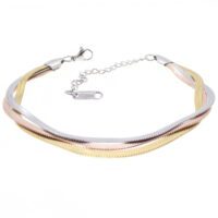 Toptan Altın Rose Gümüş Renk Üçlü İtalyan Zincir Model Çelik Bileklik - 1661 5 69e7eebfeae545c1947e24dbb3b2ec90-toptan taki