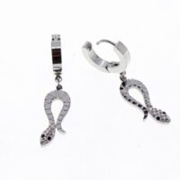 Toptan Gümüş Renk Yılan Çelik Küpe - 1595 5 76c96018cf9c4613a2e687e7beba3629-toptan taki