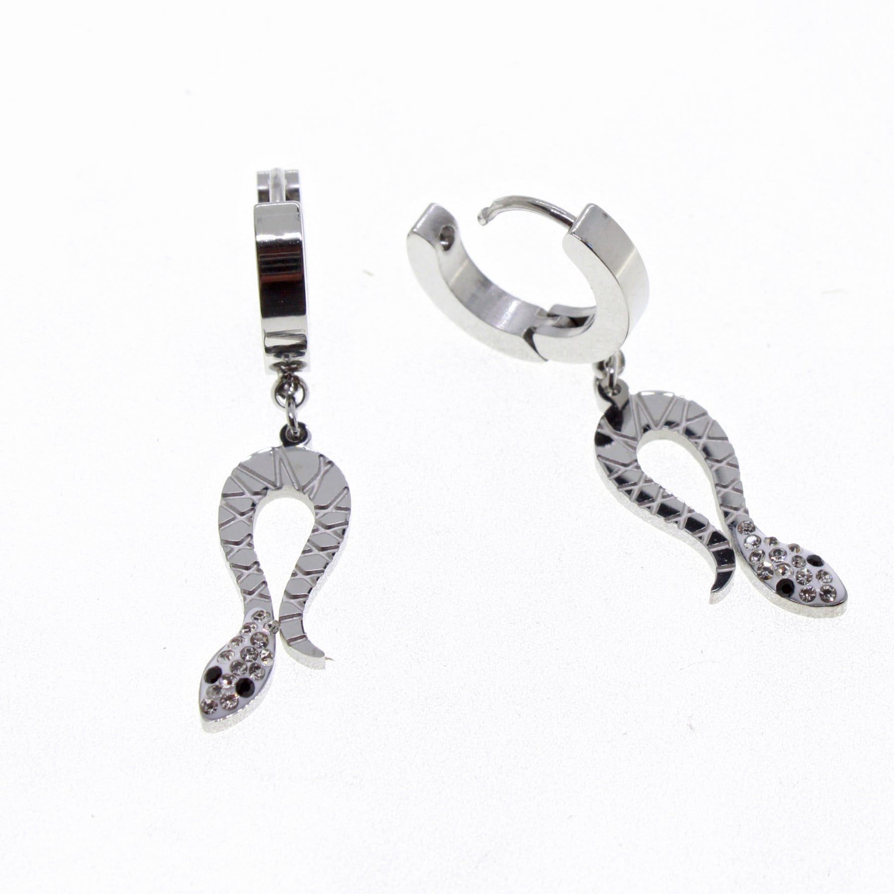 Toptan Gümüş Renk Yılan Çelik Küpe - 1595 4 Toptan Gümüş Renk Yılan Çelik Küpe - 1595 - Görsel 2