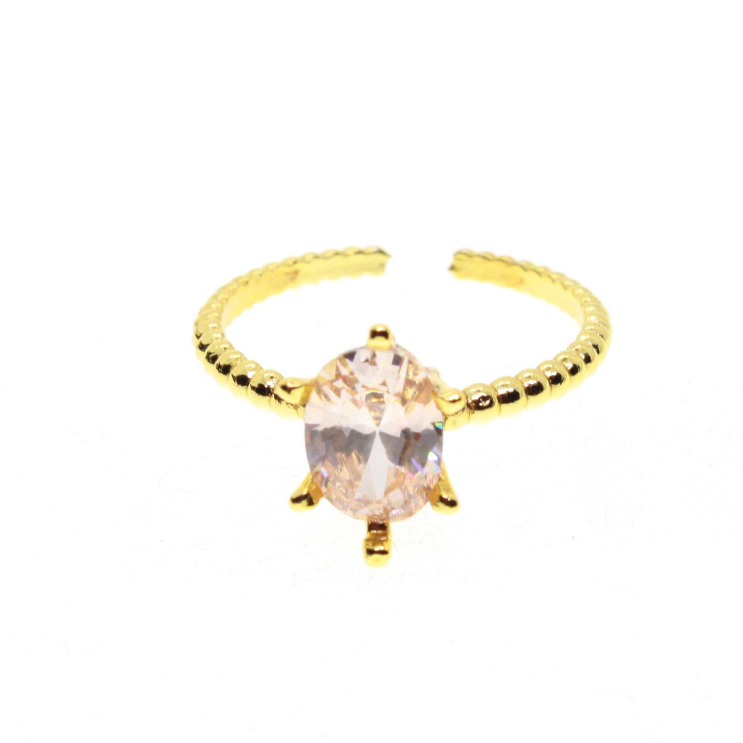 Toptan Altın Renk Oval Taş Motif Zirkon Yüzük Ayarlabilir Her Parmağa Olur - 1533 3 Toptan Altın Renk Oval Taş Motif Zirkon Yüzük Ayarlabilir Her Parmağa Olur - 1533