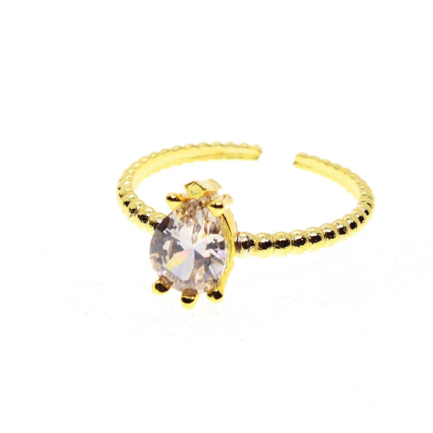 Toptan Altın Renk Damla Taş Motif Zirkon Yüzük Ayarlabilir Her Parmağa Olur - 1534 3 Toptan Altın Renk Damla Taş Motif Zirkon Yüzük Ayarlabilir Her Parmağa Olur - 1534