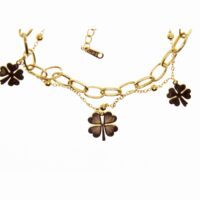 Toptan Altın Renk Yonca Dikdörtgen Top Zincir Model Çelik Bileklik - 1666 11 917d429eac05459d93746559e50c41e1-toptan taki