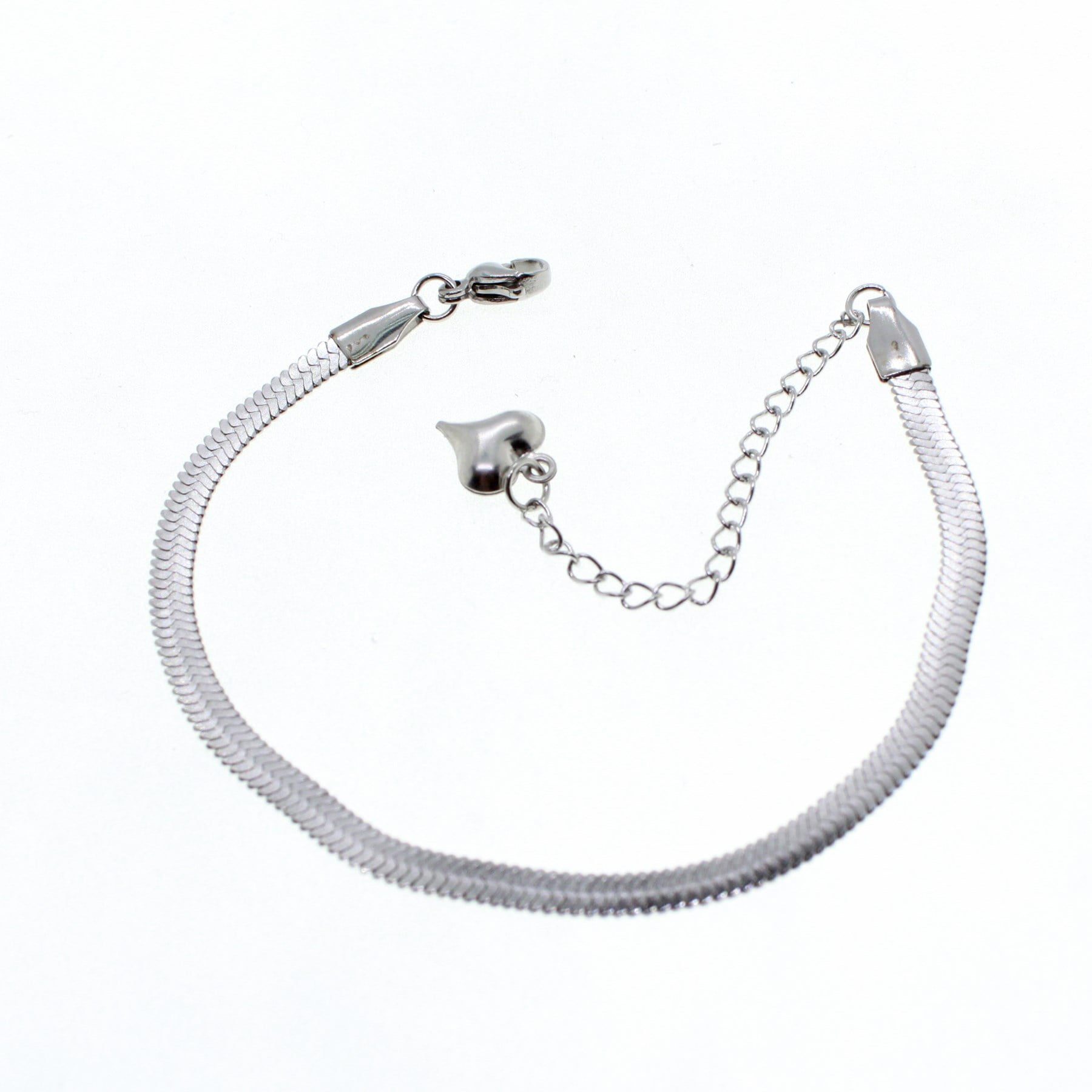 Toptan Gümüş Renk İtalyan Zincir Unisex Model Çelik Bileklik - 1669 3 Toptan Gümüş Renk İtalyan Zincir Unisex Model Çelik Bileklik - 1669