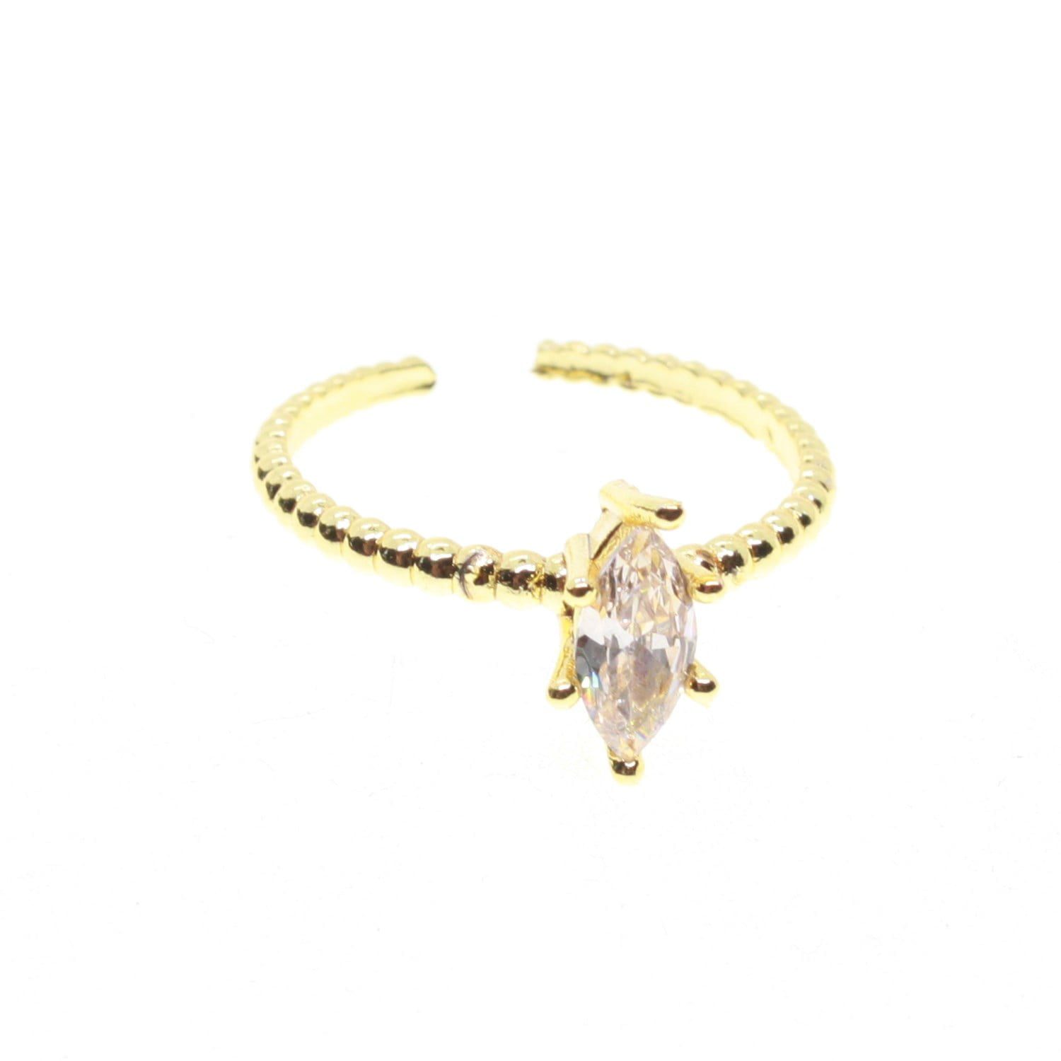 Toptan Altın Renk Mekik Taş Motif Zirkon Yüzük Ayarlabilir Her Parmağa Olur - 1526 3 Toptan Altın Renk Mekik Taş Motif Zirkon Yüzük Ayarlabilir Her Parmağa Olur - 1526