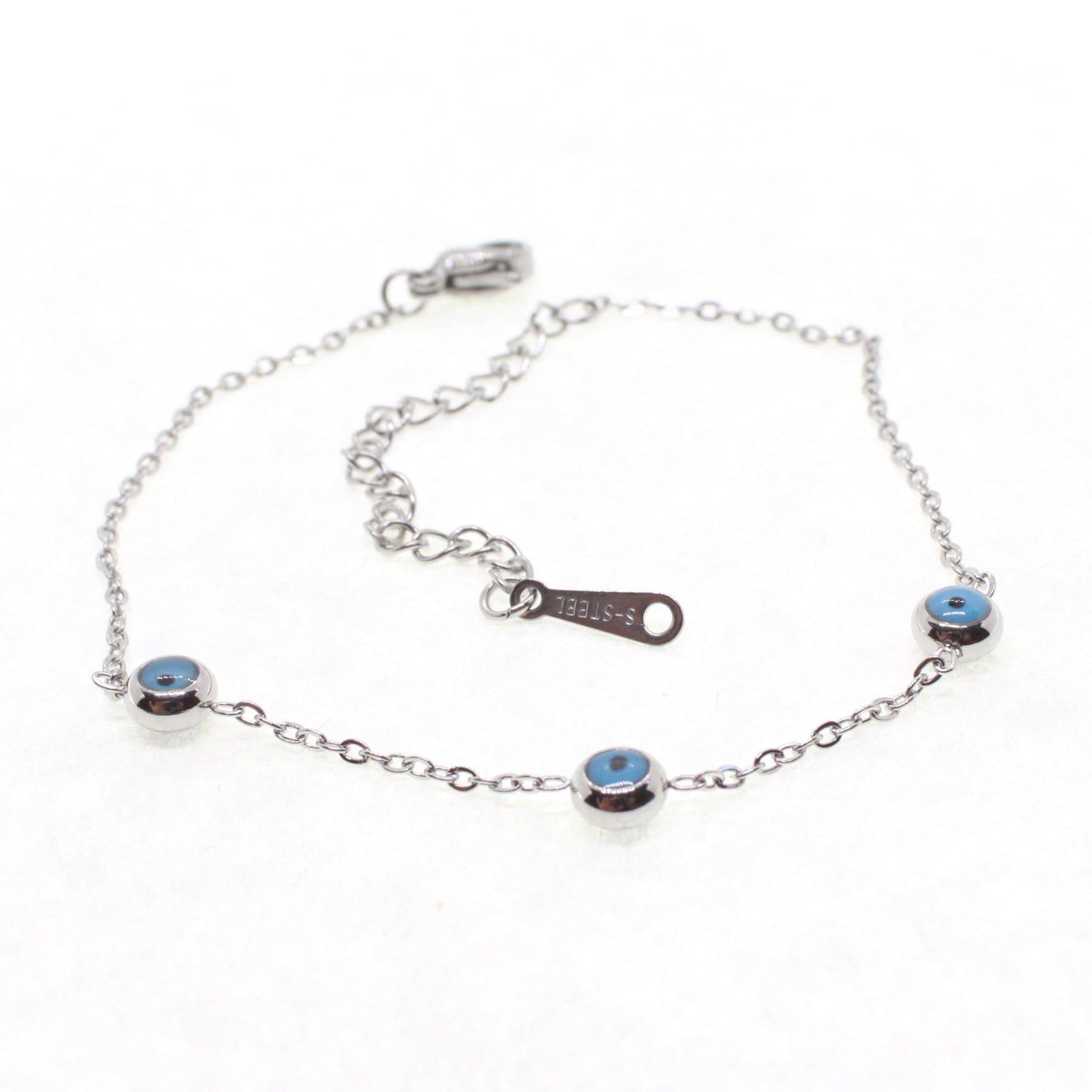 Toptan Gümüş Renk Üç Gözlü Sf Zincir Çelik Bileklik - 1636 4 Toptan Gümüş Renk Üç Gözlü Sf Zincir Çelik Bileklik - 1636 - Görsel 2